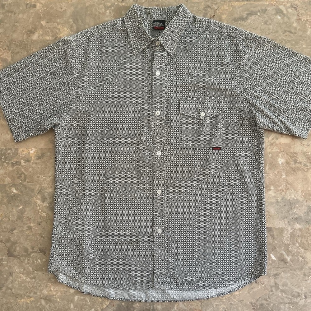 Vintage 2000s Tavarua Geometric Print Button Up Shirt XL 24x30.5